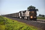 Empty coal train rolls west